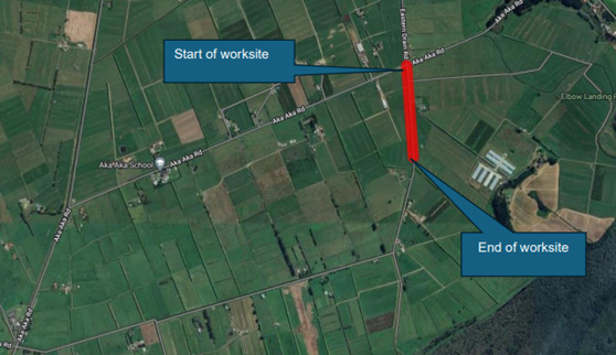 Arrowville road closure site